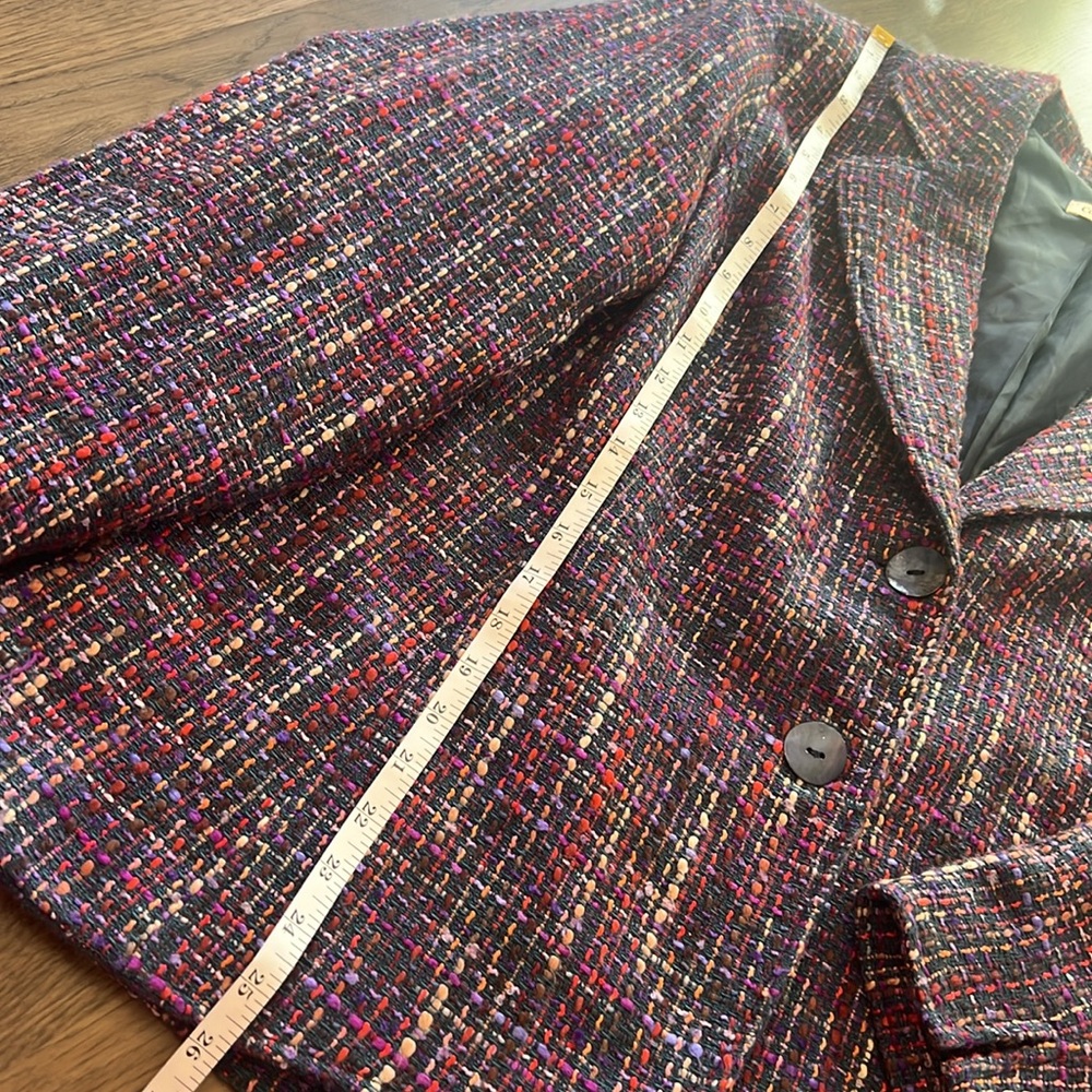 Coldwater Creek Women's Multicolor Tweed Jacket W18 - Picture 4 of 11